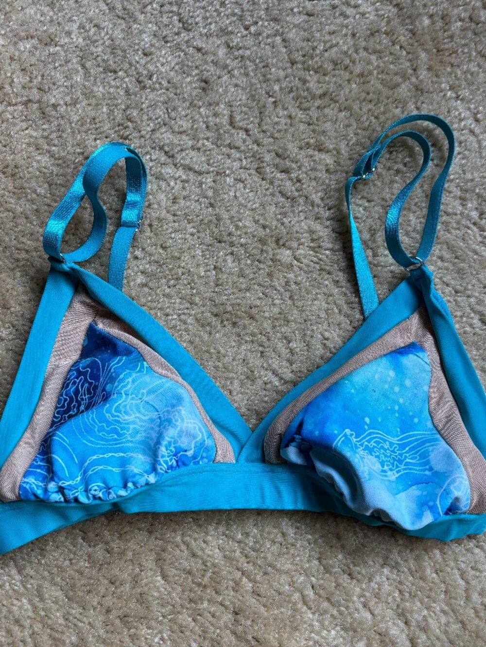 GUC The Bendy Brand Under The Sea Bralette - Blue, Size S